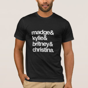 Madge Kylie Britney och Christina T-shirt