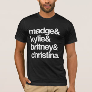 Madge Kylie Britney och Christina T-shirt
