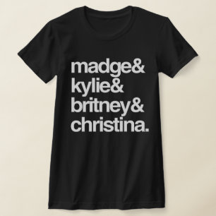 Madge Kylie Britney och Christina T Shirt