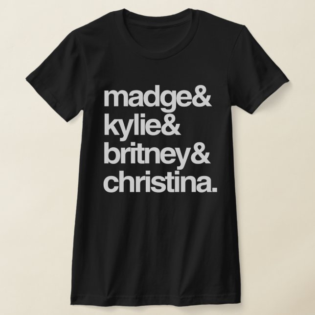 Madge Kylie Britney och Christina T Shirt (Laydown)