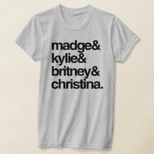 Madge Kylie Britney och Christina T Shirt