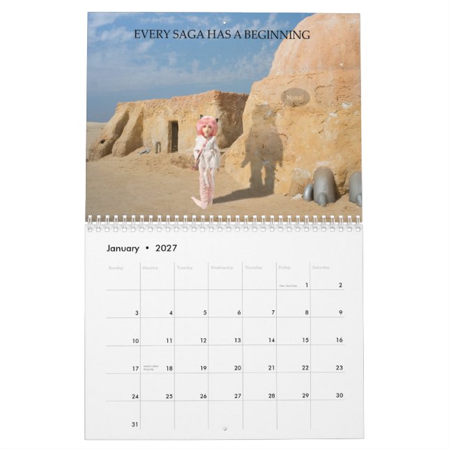 MADh vinyl kalender för 12 månad (Jan 2027)