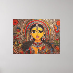 Madhubani Canvas: Tidlös konst på Stretched P Canvastryck