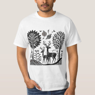 Madhubani hjort t shirt