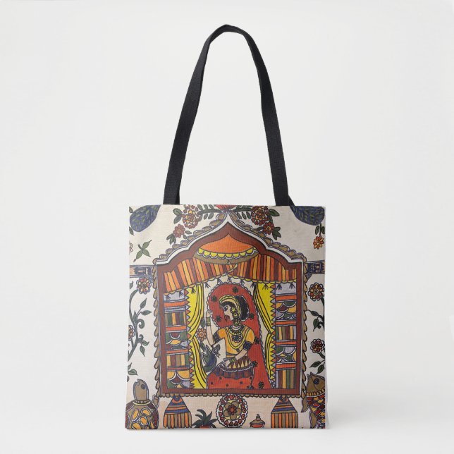 Madhubani Tote Tygkasse (Framsida)