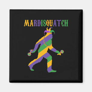 Madi Mardi Gras Bigfoot Mardi Gras Clothes Manar M Magnet