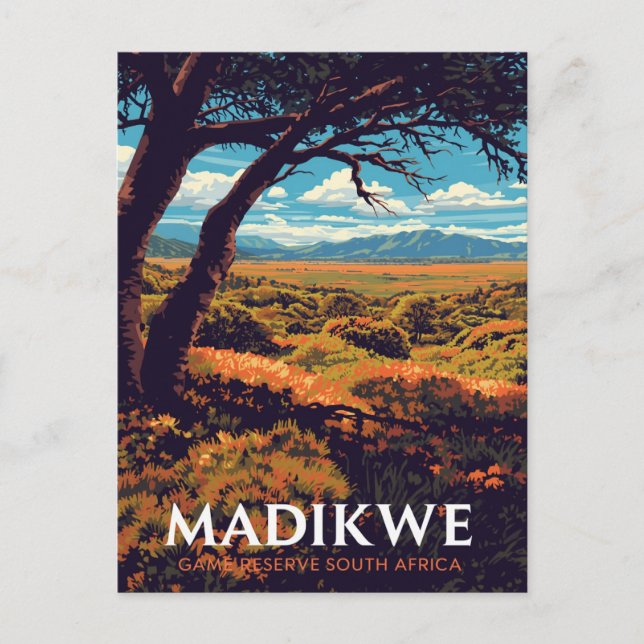 Madikwe reservat Sydafrika Vykort (Framsida)