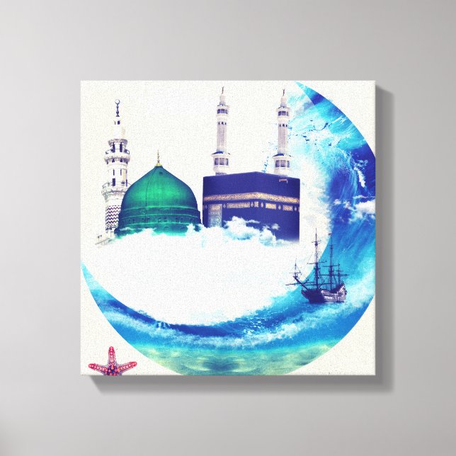 Madina mecca Islamic canvas Art Design östra (Framsida)