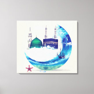Madina mecca Islamic canvas Art Design östra