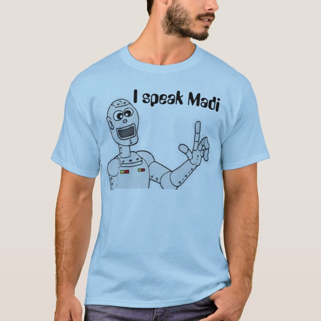 madirobot talar jag Madi T-shirt (Framsida)