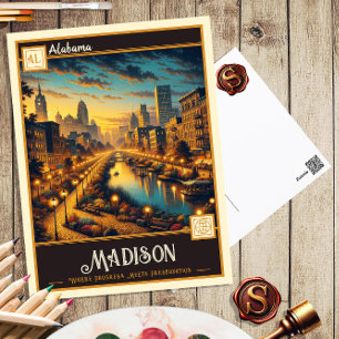 Madison, Alabama Vintage Vykort
