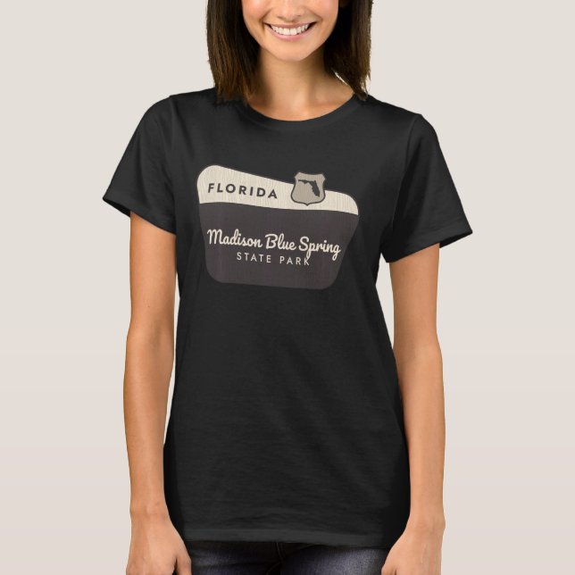 Madison Blue Vår State Park Florida Welcome Sig T Shirt (Framsida)