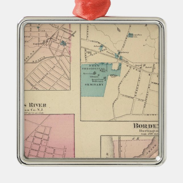 Madison, Bordentown, NJ Julgransprydnad Metall (Framsidan)