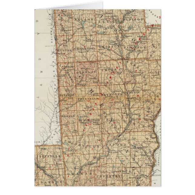 Madison, Chenango, Broome County Hälsningskort (Framsidan)