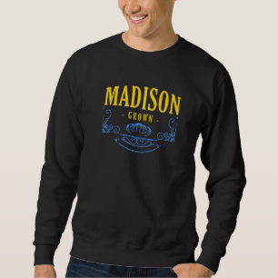 Madison Grown Wisconsin American Wi Usa Hometown R Lång Ärmad Tröja