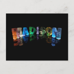 Madison i Namn i 3D Ljus (fotografi) Vykort