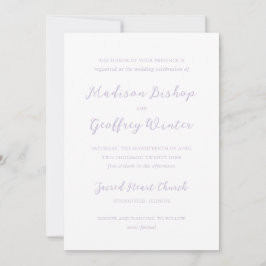 Madison Lilac Elegant bröllop Inbjudningar