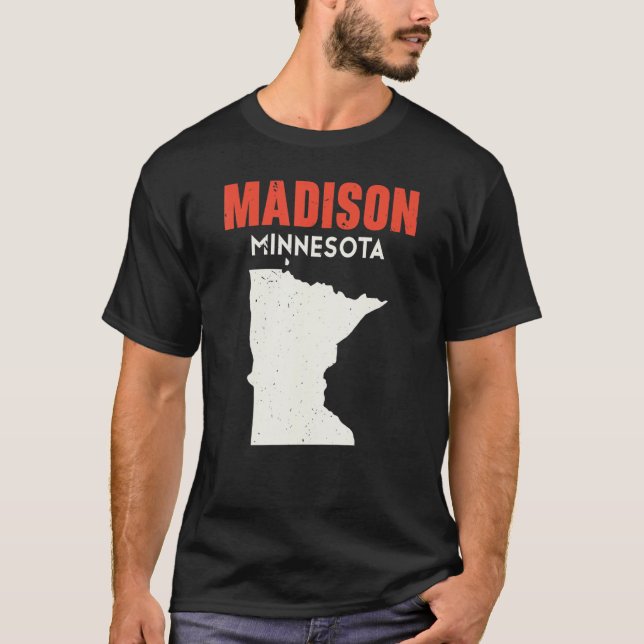 Madison Minnesota USA, USA, State America Travel M T Shirt (Framsida)