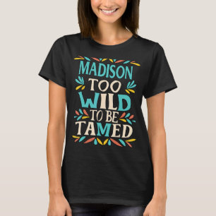 MADISON Namn Cute Retro Girls Wildblomster MADISON T Shirt