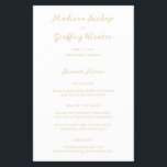 Madison Neutralt Elegant bröllop Menu Flygblad<br><div class="desc">Klassiska menyer i stil bröllop med en enkel utformning av eleganten med namn i skript och dina uppgifter i serif typsnitt.</div>