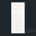 Madison Neutralt Elegant bröllop Meny<br><div class="desc">Klassiska menyer i stil bröllop med en enkel utformning av eleganten med namn i skript och dina uppgifter i serif typsnitt.</div>