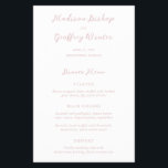 Madison Rosa Elegant bröllop Menu Flygblad<br><div class="desc">Klassiska menyer i stil bröllop med en enkel utformning av eleganten med namn i skript och dina uppgifter i serif typsnitt.</div>