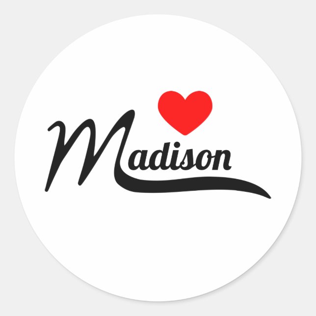 Madison Runt Klistermärke (Framsida)