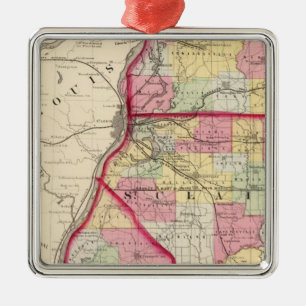 Madison, St Clair, Monroe fylken Julgransprydnad Metall