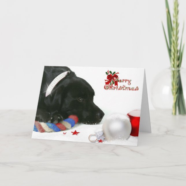 Madison the Black Labrador-julkortet Helgkort (Framsida)