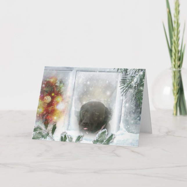 Madison the Black Labrador-julkortet Helgkort (Framsida)