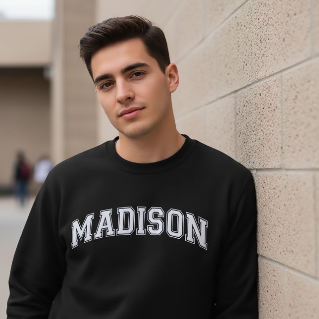 MADISON Universitetstilvant Tröja Amerika College Lång Ärmad Tröja (Skapare uppladdad)