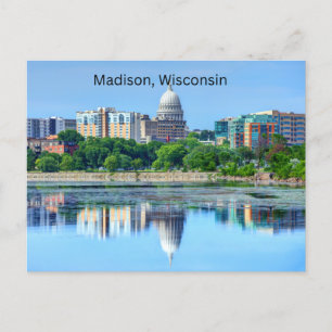 Madison, vykort för Wisconsin