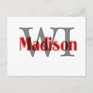madison wi red vykort