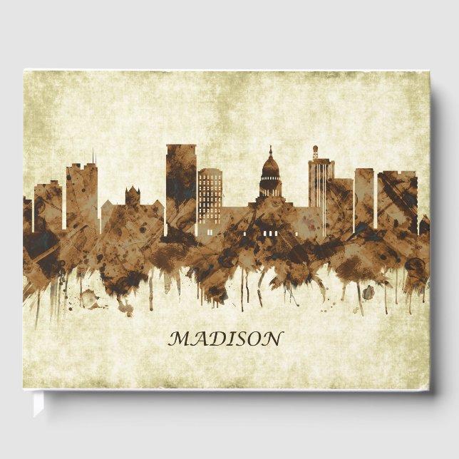 Madison Wisconsin Cityscape Gästböcker (Framsida)