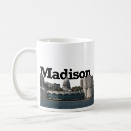 Madison Wisconsin horisont med Madison i himmlen Kaffemugg