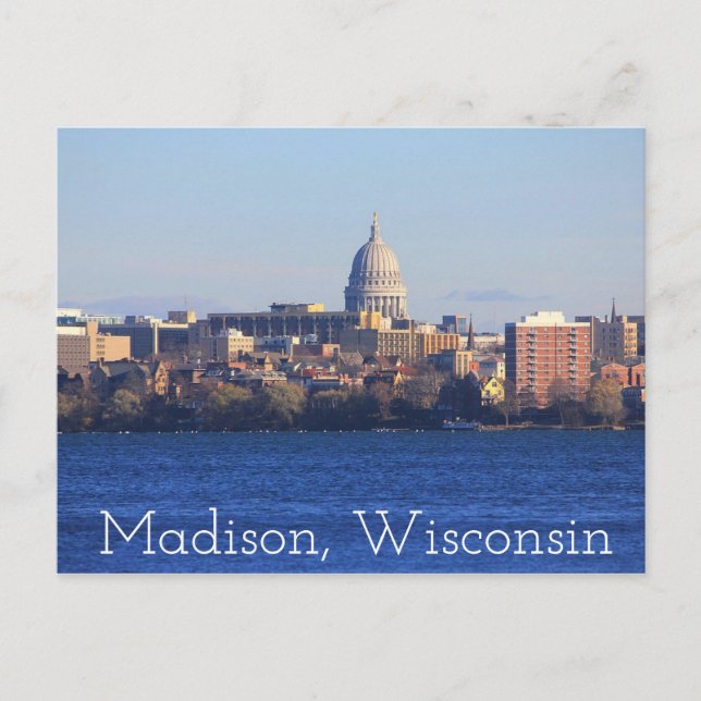 Madison Wisconsin Huvudstad vykort (Framsida)