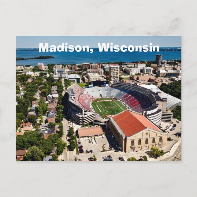 Madison Wisconsin Huvudstad vykort (Framsida)