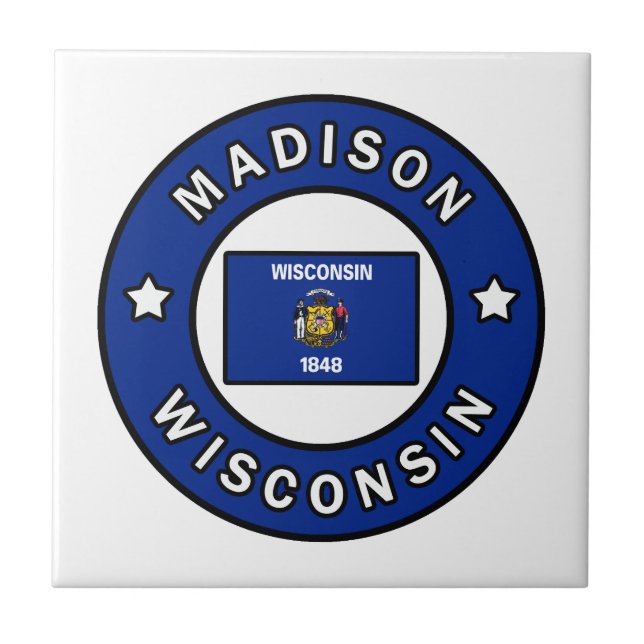 Madison Wisconsin Kakelplatta (Framsidan)