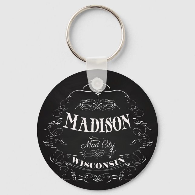Madison, Wisconsin - Mad City Nyckelring (Framsida)