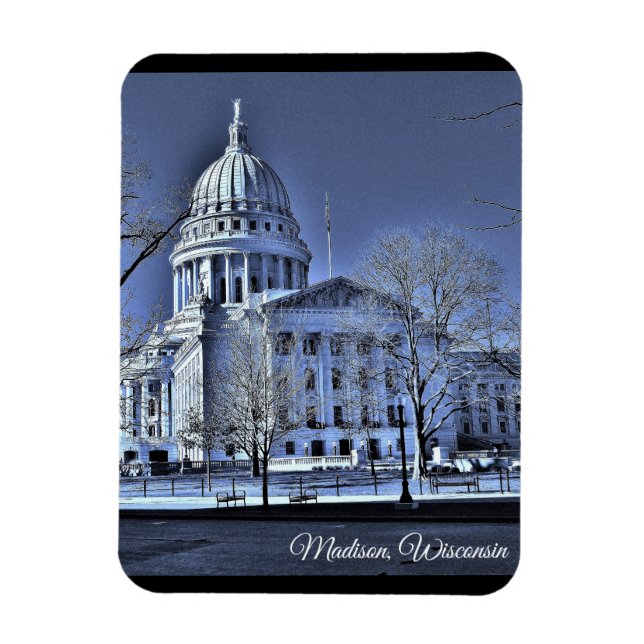 Madison, Wisconsin Magnet (Vertikal)