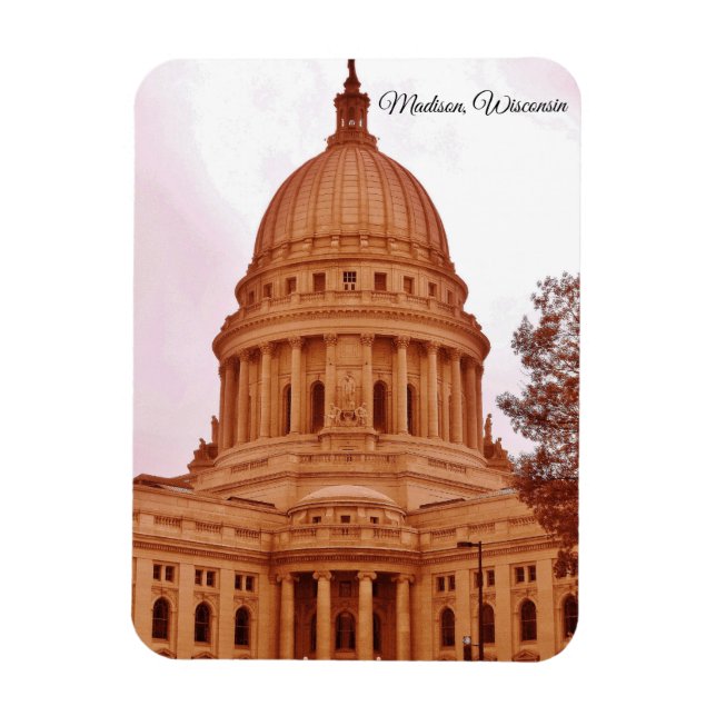 Madison, Wisconsin Magnet (Vertikal)
