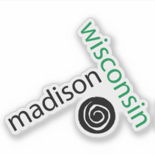Madison Wisconsin Modern Geometric Klistermärken
