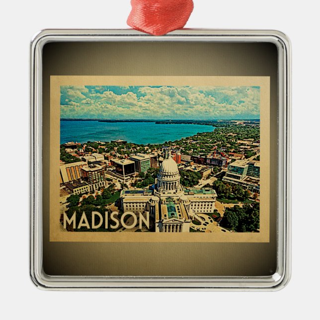 Madison Wisconsin Ornament Vintage resor (Framsidan)