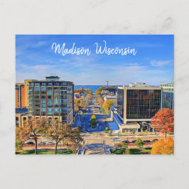 Madison, Wisconsin Postcard Himlar View Vykort