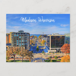 Madison, Wisconsin Postcard Himlar View Vykort