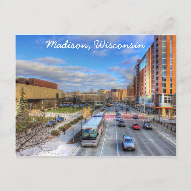 Madison Wisconsin Postcard Vykort (Framsida)