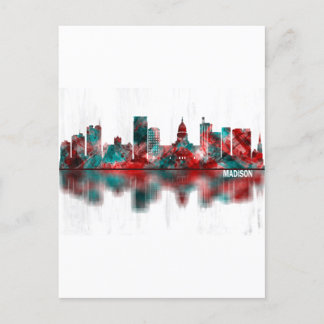 Madison Wisconsin Skyline Helg Vykort