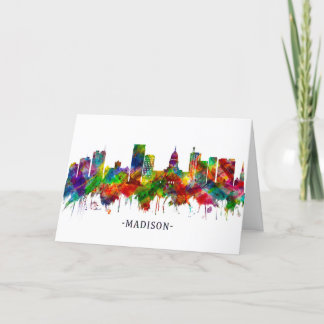 Madison Wisconsin Skyline Helgkort