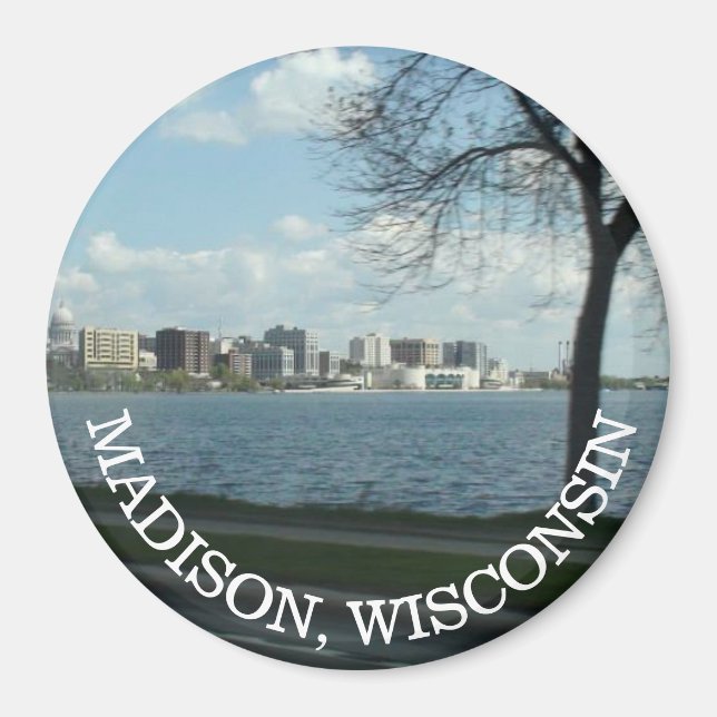 Madison, Wisconsin Souvenir Magnet (Framsidan)