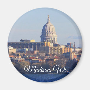 Madison Wisconsin souvenirminnessak Magnet